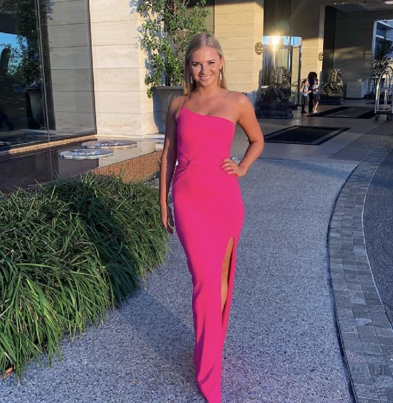 Markdowns classic fit-and-flare dressElegant Hot Pink Bridesmaid Dress,Long Prom Dress Y3011