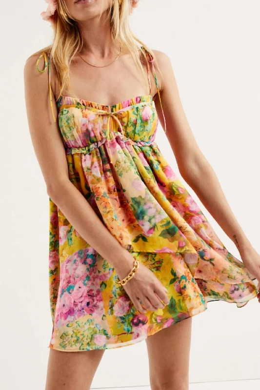 Final Sale chic shift dressMadison Mini Dress in Yellow