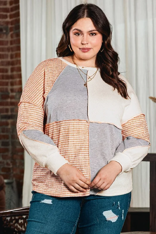 Epic Deals contemporary fitness sweatshirtPlus Size Exposed Seam Color Block Round Neck Sweatshirt Epic Deals contemporary fitness sweatshirtPlus Size Exposed Seam Color Block Round Neck Sweatshirt