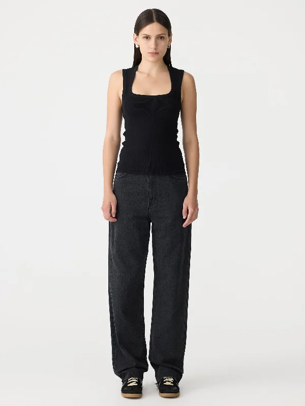 Deal Dash bold workout sweatshirtLow Scooped Rib Tank