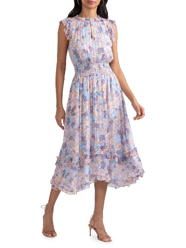 Epic Deals stylish dressTheo Midi Dress In Lavender/camel/blush