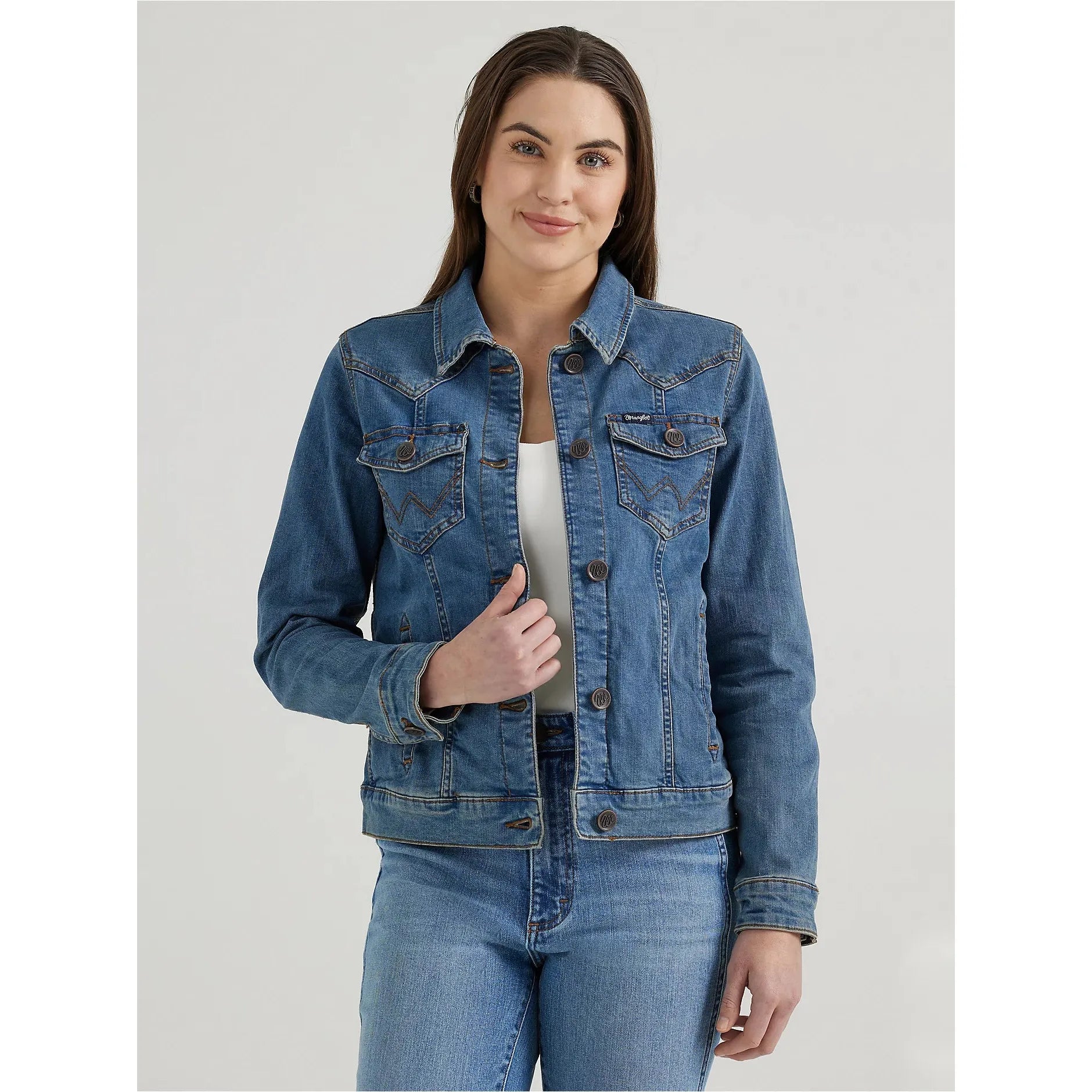 Major Savings chic wool coatWomen's Long Sleeve Classic Fit Denim Jacket