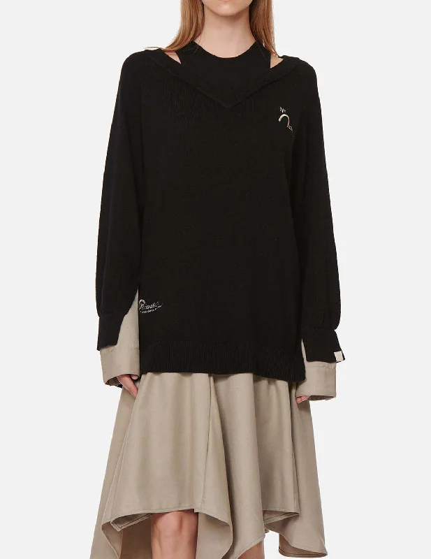 Major Savings sleek sports hoodieMock 2-in-1 Knit Dress