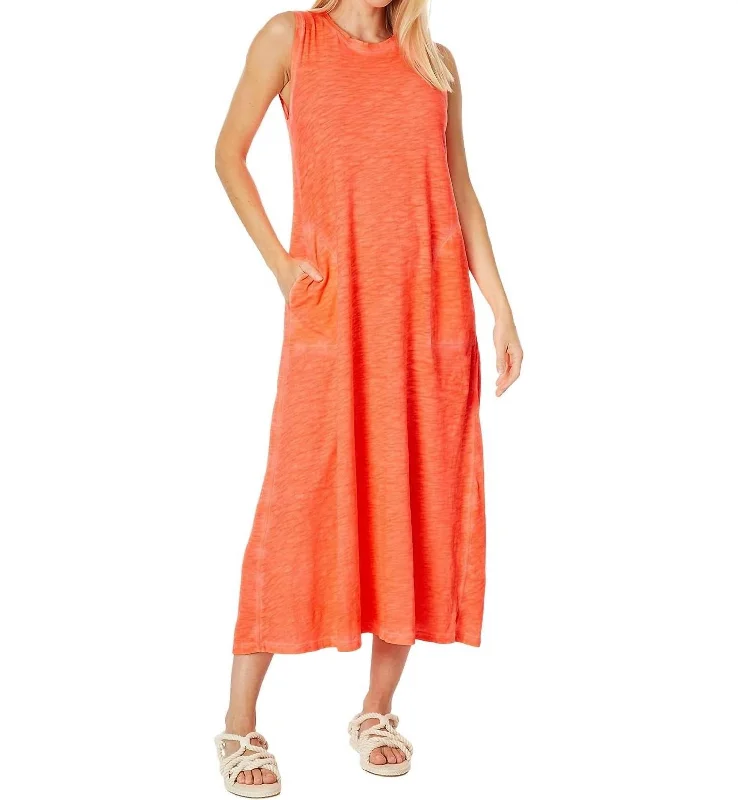Price Meltdown satin midi dressSleeveless Maxi Dress In Coral
