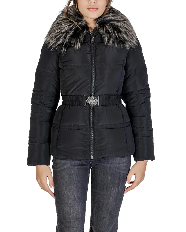 Act Fast warm outerwearGuess Plain Zip-Up Long Sleeve Jacket with Front Pockets