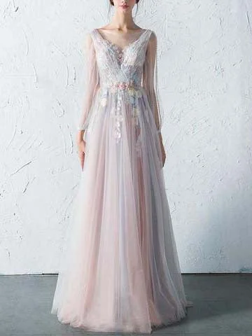 Time-Limited Offer Chic Prom Dresses Colorful Bateau Appliques Long Prom Dress Tulle JKL474 Time-Limited Offer Chic Prom Dresses Colorful Bateau Appliques Long Prom Dress Tulle JKL474
