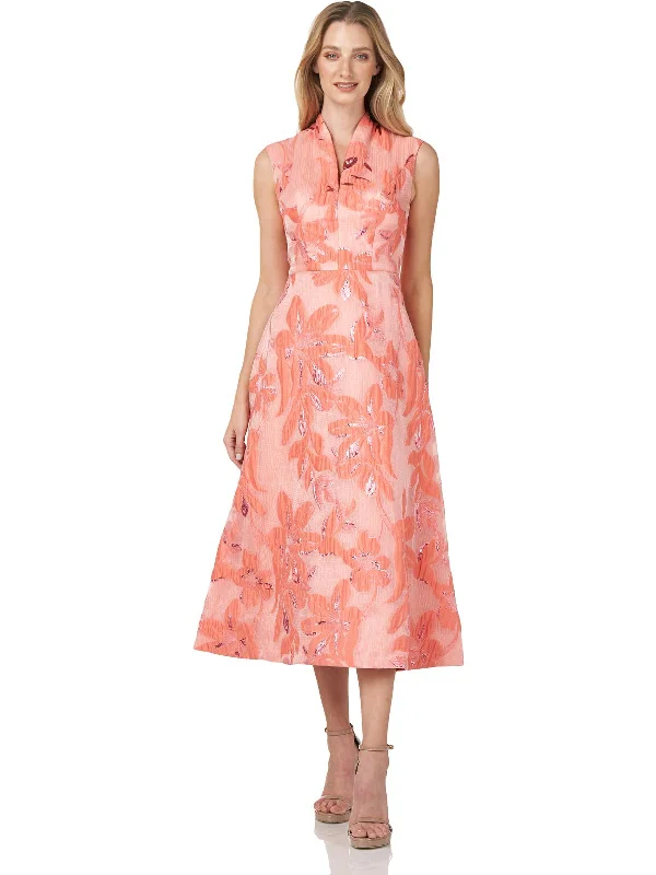 Don't Miss vintage-inspired dressWomens Metallic Maxi Evening Dress