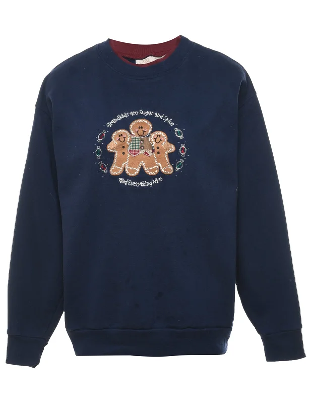 Epic Deals sleek jacketTeddy Bear Print Christmas Sweatshirt - L