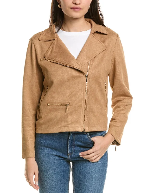 Instant Discount soft shell coatPascale La Mode Asymmetrical Zip Jacket
