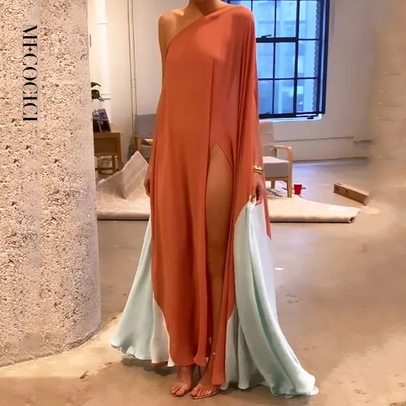 Final Markdown sleek and warm coatMECOCICI Women Maxi Dresses Casual Prom Robe Fashion One Shoulder Loose Slit Color Block Beach Vacation Party High Street Wear Final Markdown sleek and warm coatMECOCICI Women Maxi Dresses Casual Prom Robe Fashion One Shoulder Loose Slit Color Block Beach Vacation Party High Street Wear