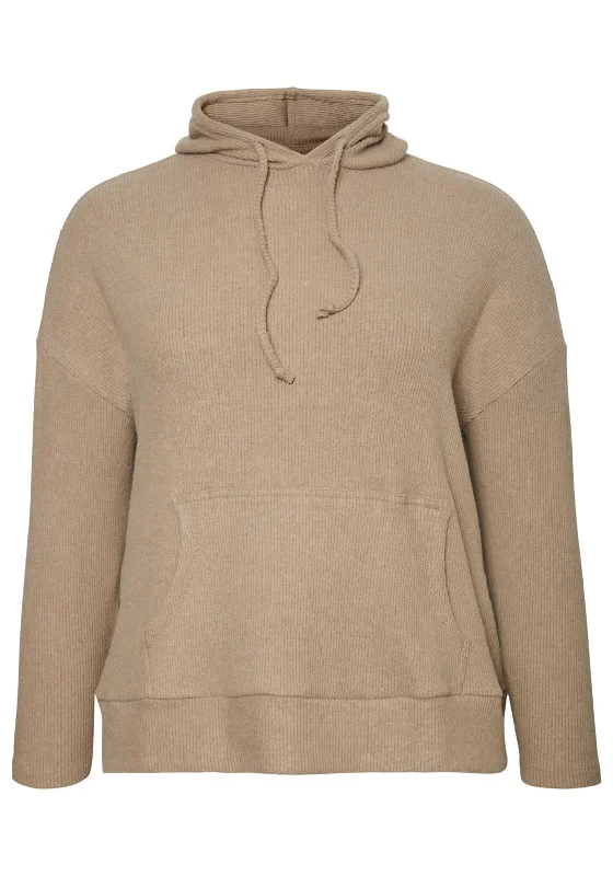 Fantastic Offers graphic hoodieVero Moda Curve Puffy Cord Loose Hoodie, Beige