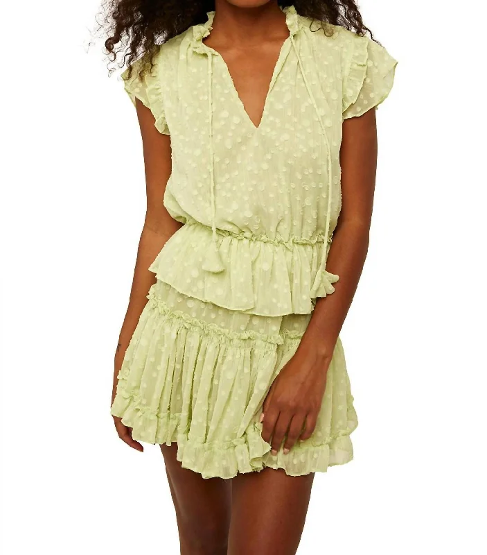 Hot Deal casual knit dressLilian Dress In Honeydew Clip Dot
