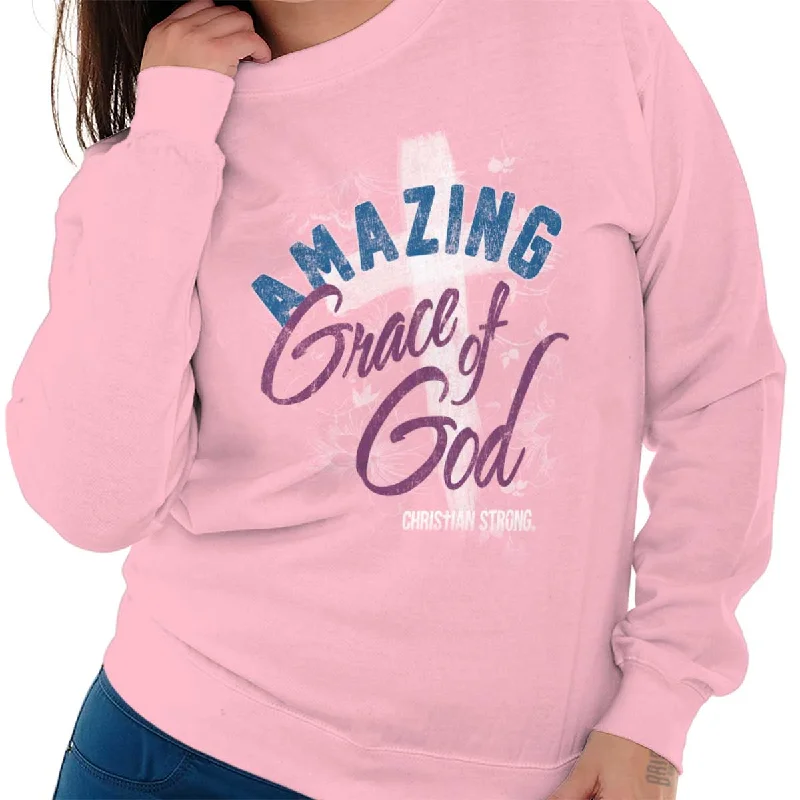 Referral Discount long-sleeve athletic hoodieGrace of God Crewneck Sweatshirt