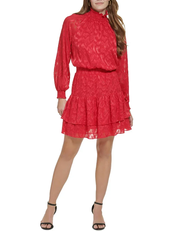 Price Drop summer dressWomens Mock Neck Short Mini Dress