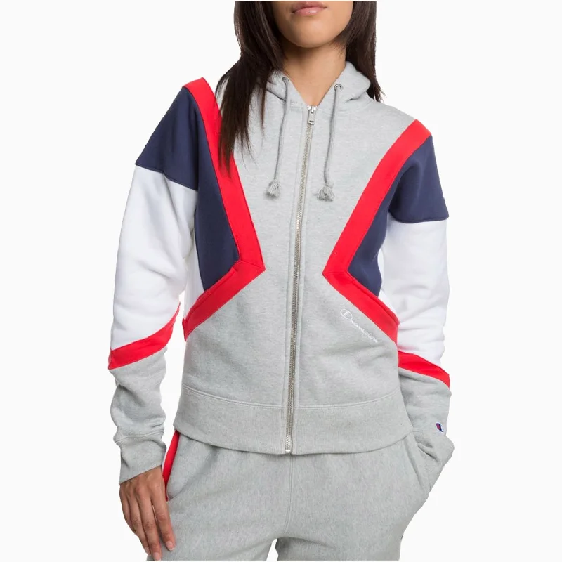 New Markdowns simple hoodieWomen's Reverse Weave Colorblock Full Zip Hoodie