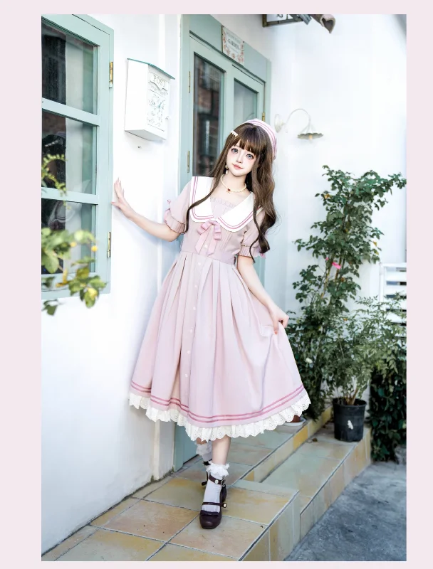 Act Now casual dressKOMOMO~Enchanted Girl~Sailor Lolita Dress Pink OP