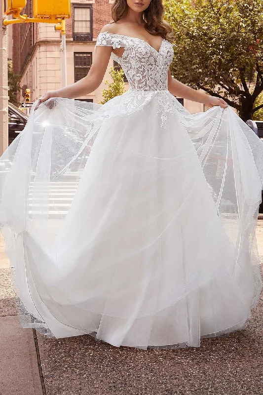Final Clearance oversized dressOff Shoulder Lace Appliques Rustic White Wedding Dress with Detachable Skirt Bridal Gown QW2292 Final Clearance oversized dressOff Shoulder Lace Appliques Rustic White Wedding Dress with Detachable Skirt Bridal Gown QW2292