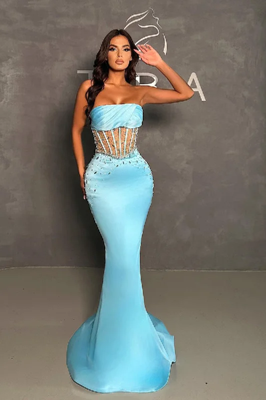 Weekend Deal boho-chic dressChic Strapless Beads Mermaid Formal Evening Gowns QP0862 Weekend Deal boho-chic dressChic Strapless Beads Mermaid Formal Evening Gowns QP0862
