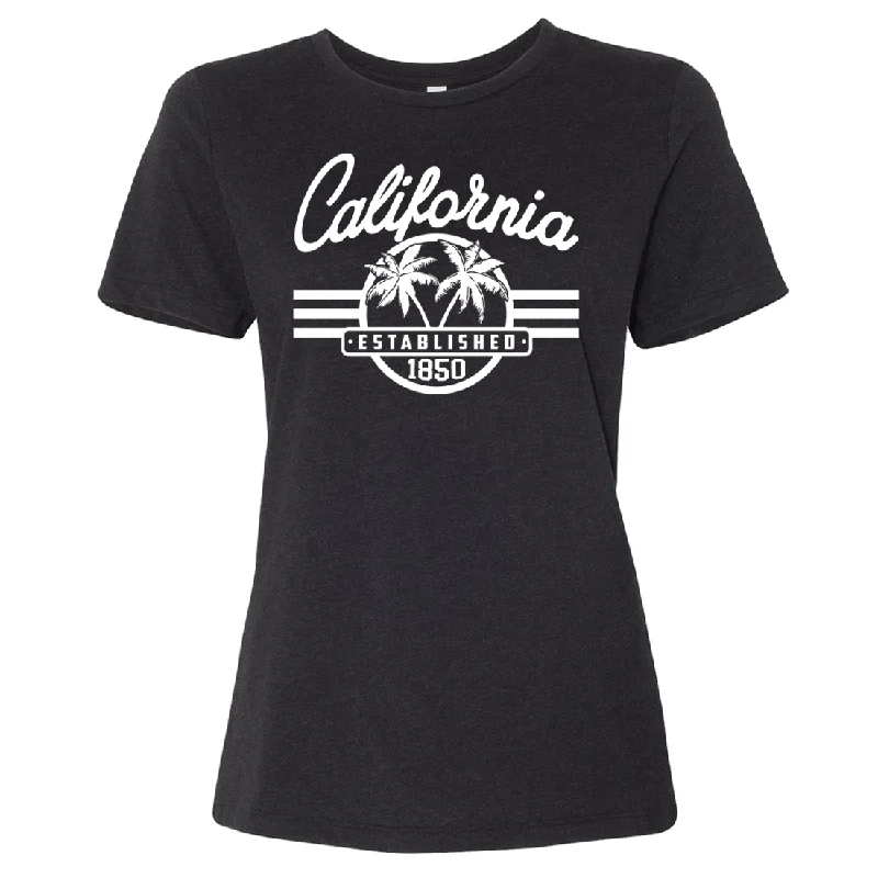 Hurry In urban sports sweatshirtCalifornia Palm Tree Logo Women's Relaxed Jersey Tee Hurry In urban sports sweatshirtCalifornia Palm Tree Logo Women's Relaxed Jersey Tee