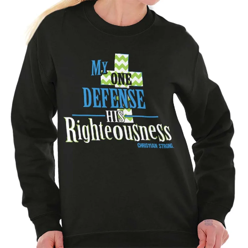 Seasonal Clearance sleek sports hoodieHis Righteousness Crewneck Sweatshirt