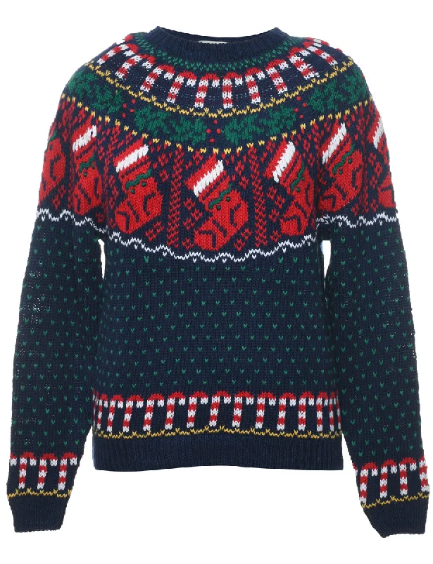 Limited Availability sporty outerwearNavy Nordic Jumper - L