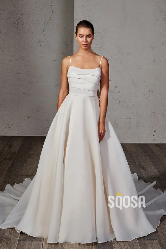 TIME-Limited Offer party-ready dressA-Line Spaghetti Straps Tulle Bowknot Wedding Dress Bridal Gowns With Train QW8055 TIME-Limited Offer party-ready dressA-Line Spaghetti Straps Tulle Bowknot Wedding Dress Bridal Gowns With Train QW8055