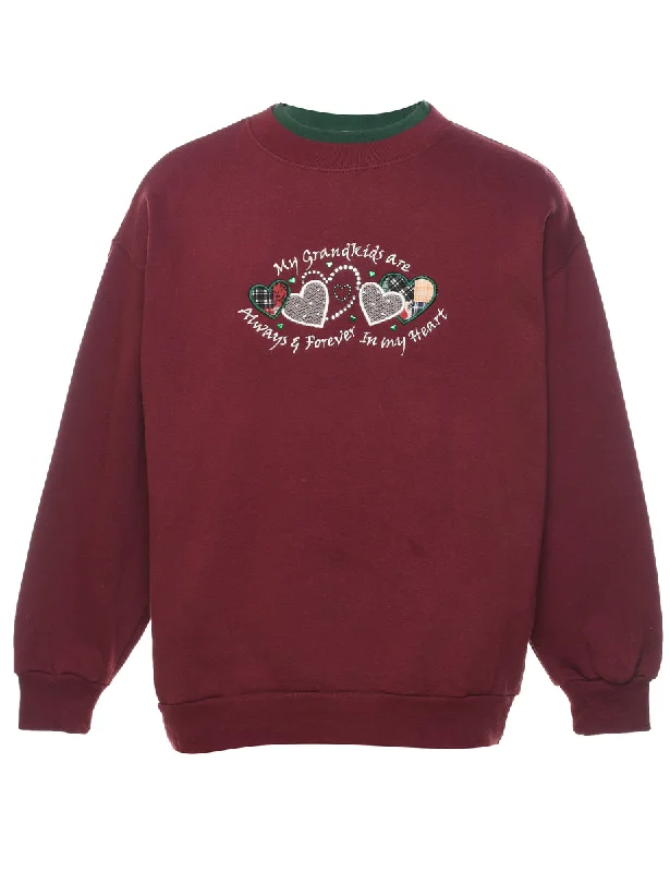 New Markdowns cozy winter coatMaroon Christmas Sweatshirt - M