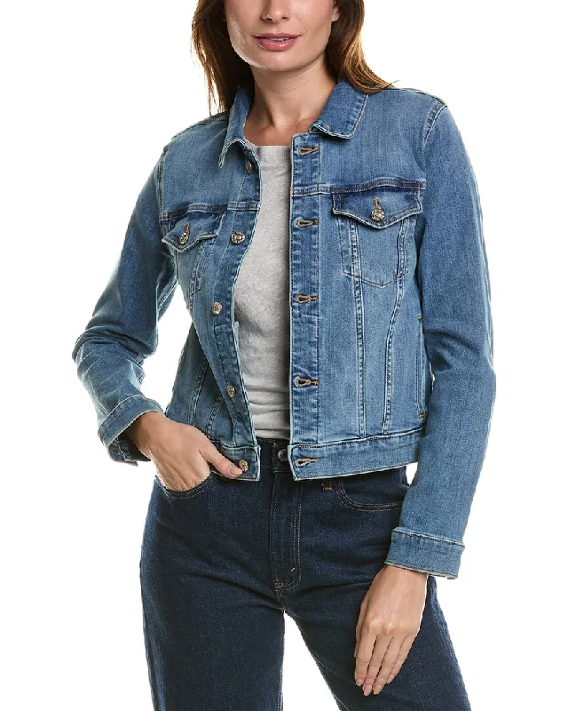 Online Only raincoat7 For All Mankind Classic Cropped Trucker Jacket