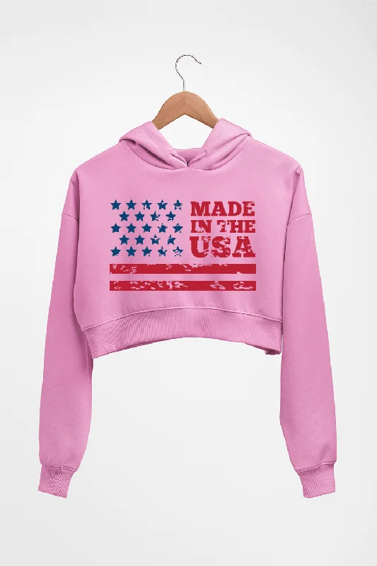 Major Savings cool hoodieUSA America Crop HOODIE FOR WOMEN