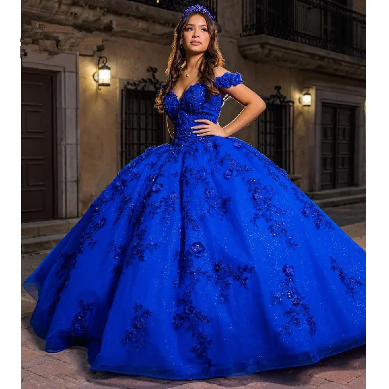 Daily Specials sleeveless dressRoyal Blue Quinceanera Dresses for Sweet 15 Year Off the Shoulder Puffy Ball Gown Y2726