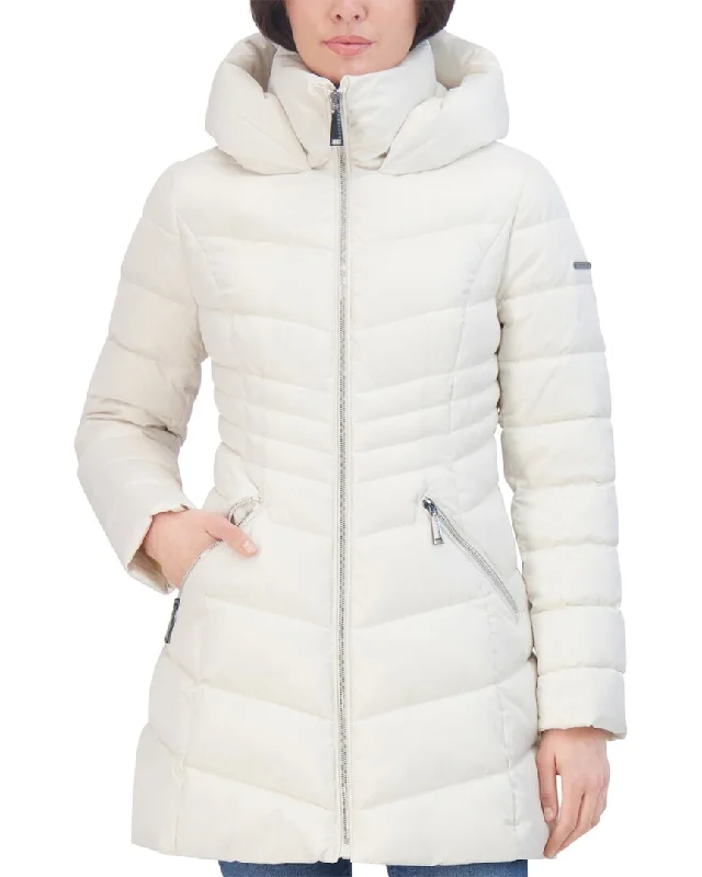 Final Clearance contemporary trench coatLaundry By Shelli Segal Medium Down Jacket