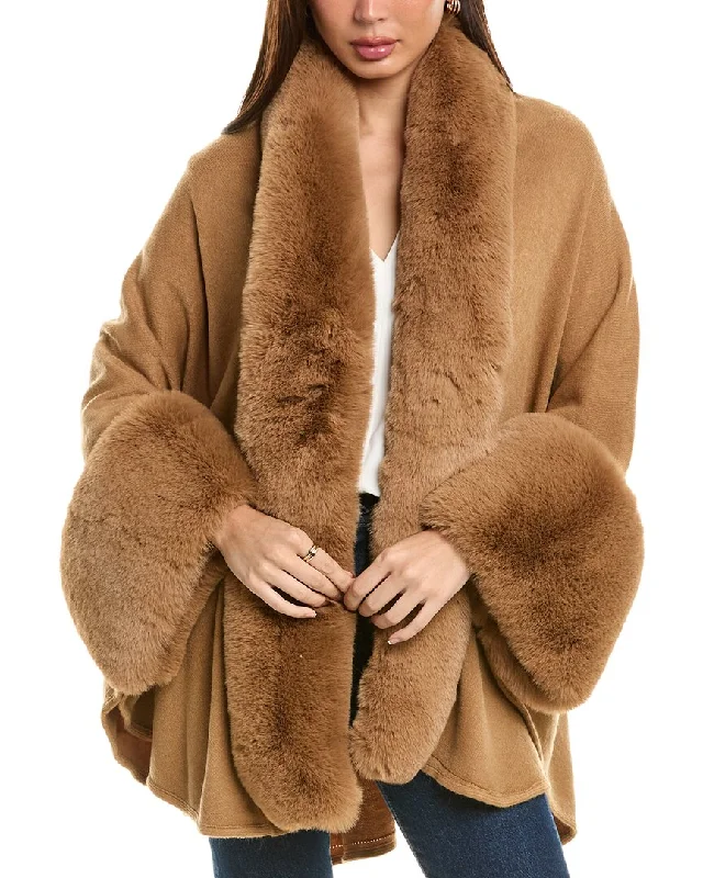 Fantastic Deals cozy fleece coatSurell Accessories Knit Ruana