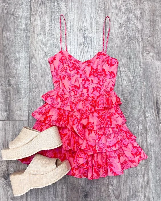 Limited Quantity off-shoulder dressCute A-line Spaghetti Straps Floral Dress Homecoming Dress Y2772 Limited Quantity off-shoulder dressCute A-line Spaghetti Straps Floral Dress Homecoming Dress Y2772