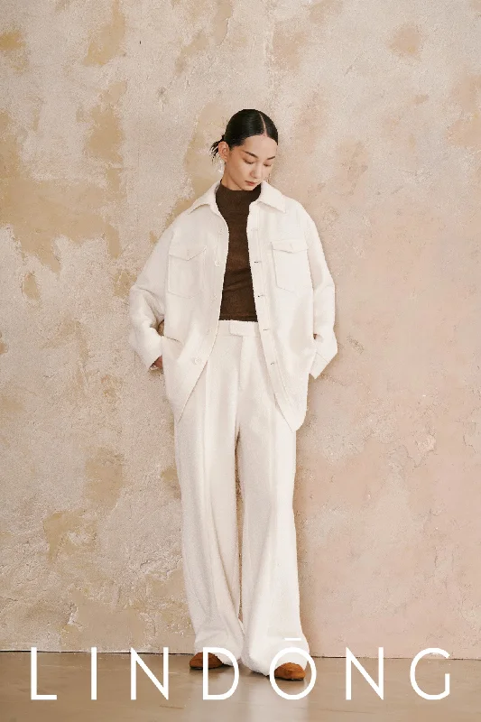 Price Slash classic zip-up coatLINDONG | Ysee Boucle Woolen Jacket