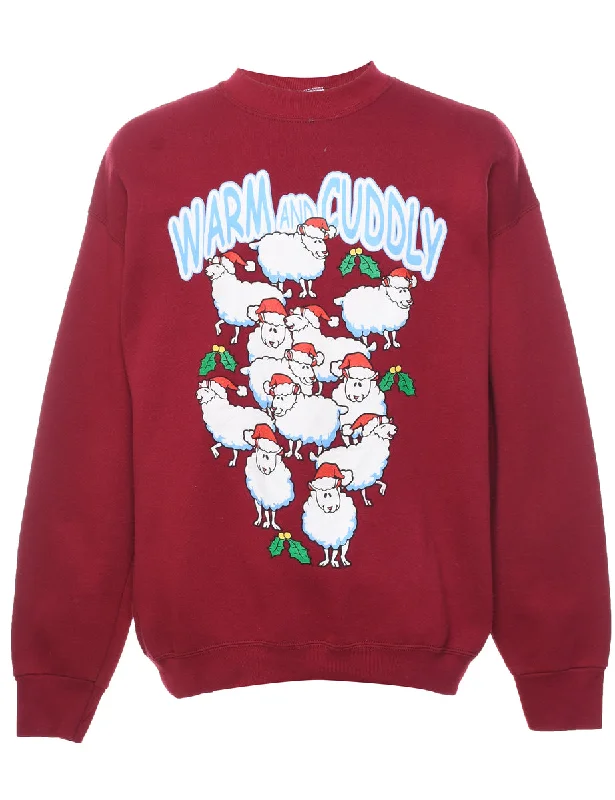New Markdowns insulated jacketAnimal Design Warm Cuddly Christmas Sweatshirt - L