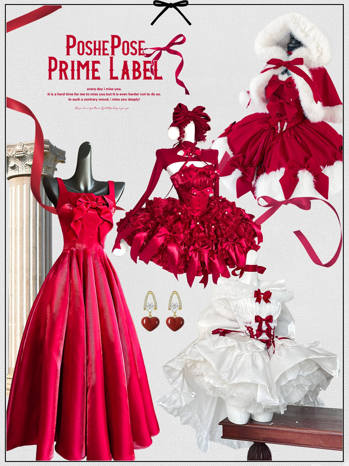 Major Savings playful dressPOSHEPOSE~Gorgeous Lolita Dress Outfit Christmas Jumper Dress Collection