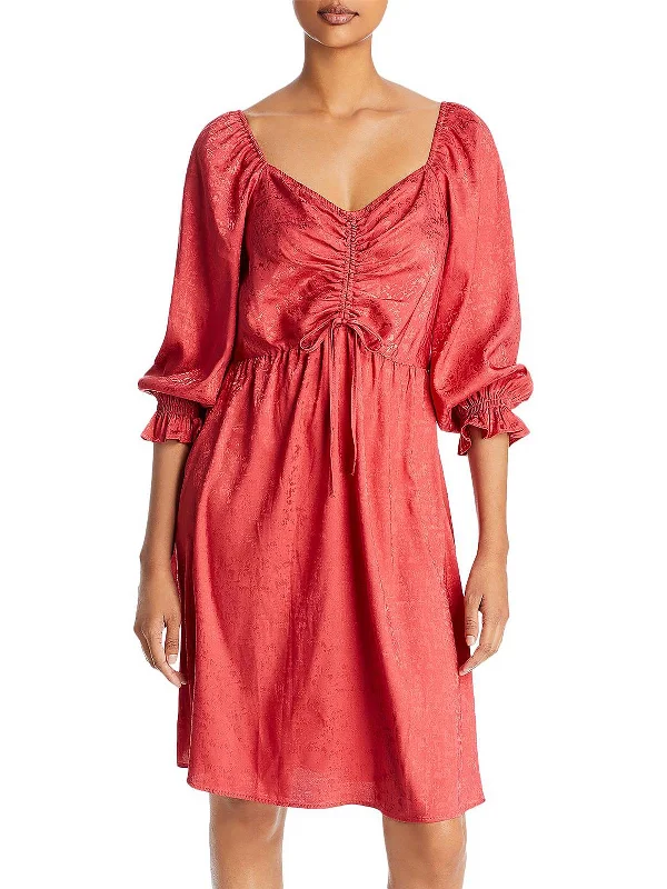 Closeout elegant dressWomens Satin Jacuard Cocktail and Party Dress