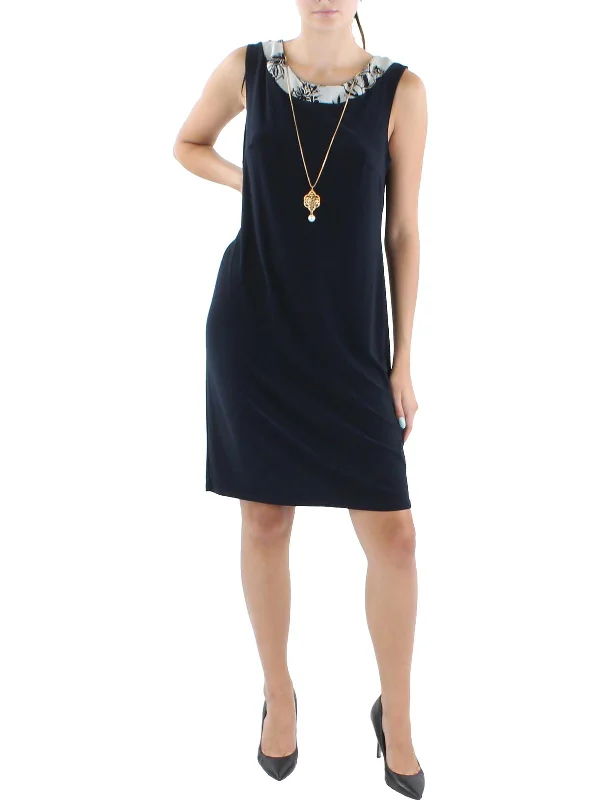 Low Prices casual shift dressWomens Knit Sleeveless Sheath Dress