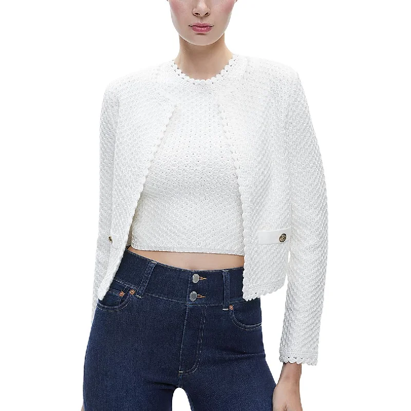 Price Blitz urban street coatWomens Scalloped Long Sleeve Open-Front Blazer