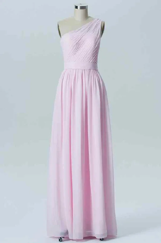 Epic Deals form-fitting dressPink A-line Illusion One Shoulder Chiffon Long Bridesmaid Dress Epic Deals form-fitting dressPink A-line Illusion One Shoulder Chiffon Long Bridesmaid Dress