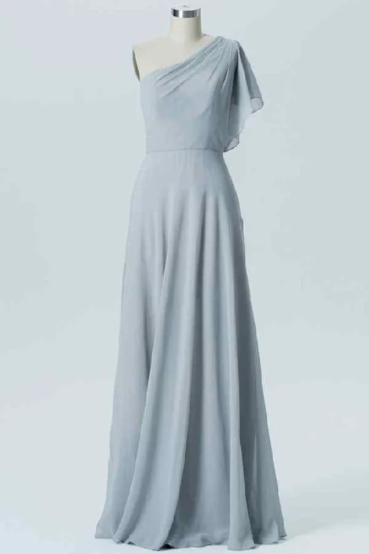 Special Discount A-line dressDusty Lavender A-line One Flowing Shoulder Pleated Chiffon Long Bridesmaid Dress Special Discount A-line dressDusty Lavender A-line One Flowing Shoulder Pleated Chiffon Long Bridesmaid Dress