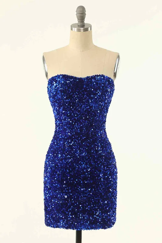 Big Discounts party dressSheath Strapless Sequins Mini Homecoming Dress