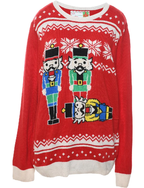 Exclusive Offers chic coatRed Christmas Jumper - XL