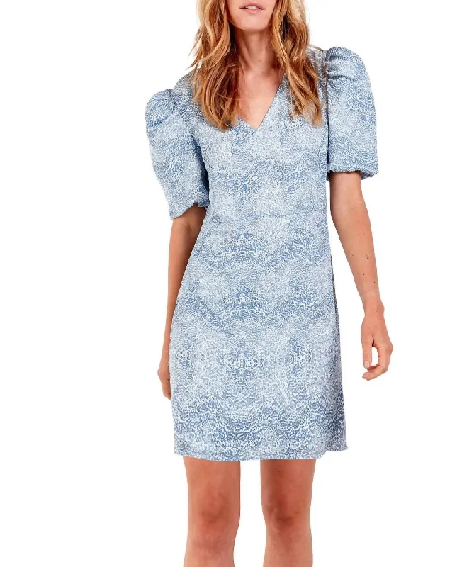 Unmissable Offer casual slip dressIschia Print Dress In Blue