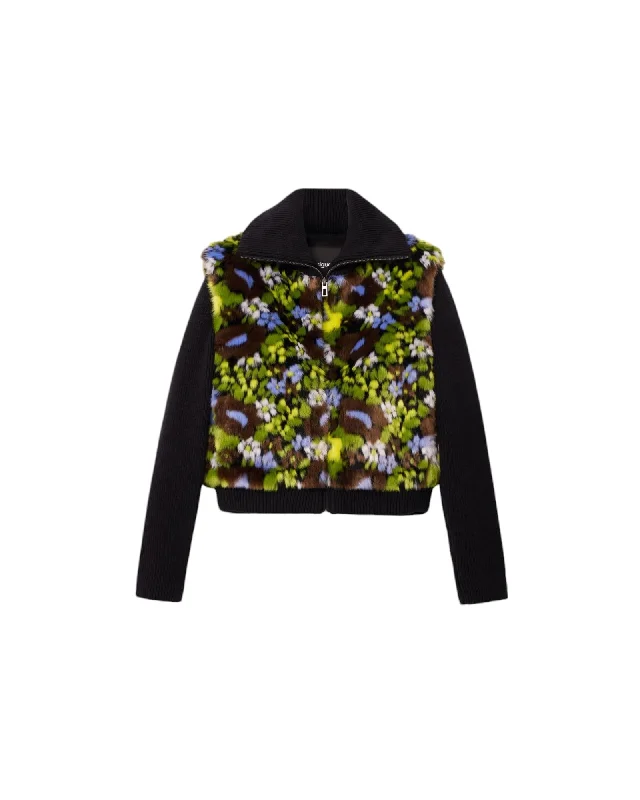 Exclusive Savings long coatDesigual Floral Pattern Zip-Up Jacket with Classic Collar Exclusive Savings long coatDesigual Floral Pattern Zip-Up Jacket with Classic Collar