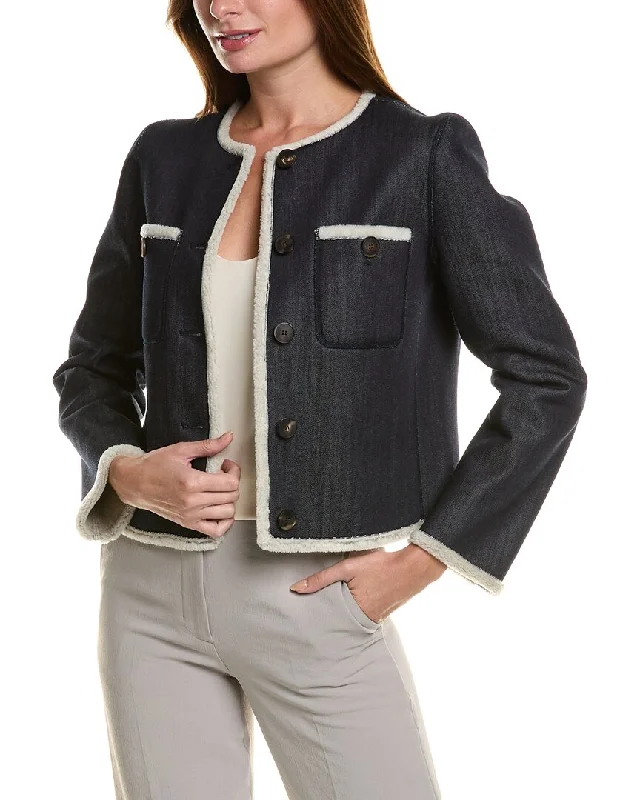 Grand Opening Sale everyday winter coatLafayette 148 New York Patch Pocket Jacket
