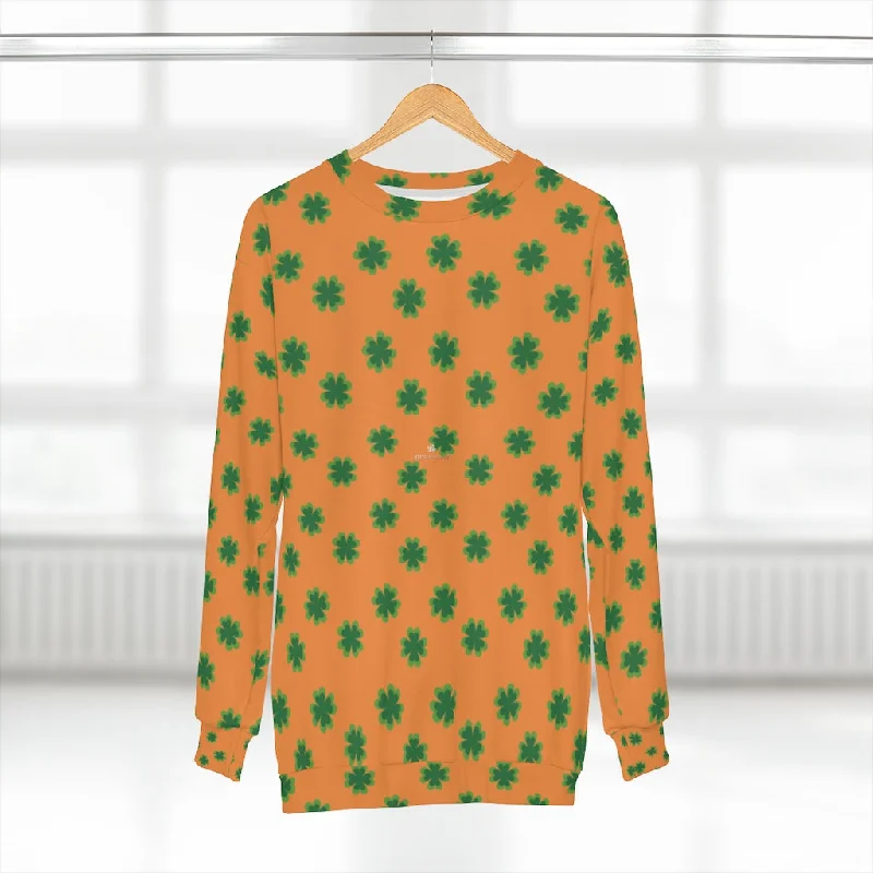 Special Promotion stylish sports hoodieOrange St. Patty's Day Sweatshirt, Orange St. Patrick's Day Green Clover Print Unisex Couple's Sweatshirt- Made in USA Special Promotion stylish sports hoodieOrange St. Patty's Day Sweatshirt, Orange St. Patrick's Day Green Clover Print Unisex Couple's Sweatshirt- Made in USA