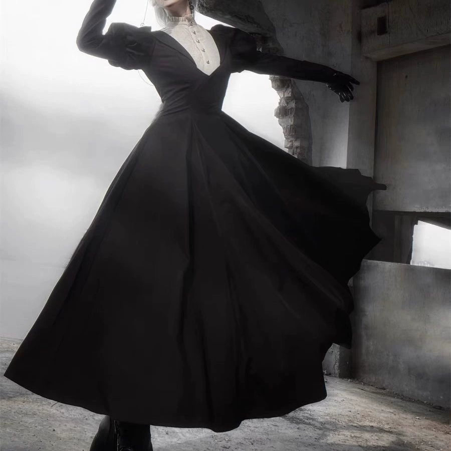 Major Savings flowy evening dressWanqingyuan~Gothic Lolita Dress Nun Style Blouse SK Set