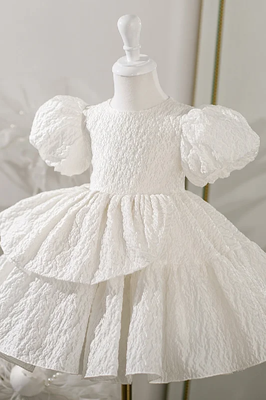 Exclusive Preview tiered dressBall Gown Bateau Tiered Cute Flower Girl Dress Ivory First Communion Dress QF1046 Exclusive Preview tiered dressBall Gown Bateau Tiered Cute Flower Girl Dress Ivory First Communion Dress QF1046