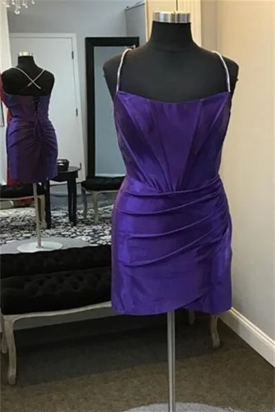 Act Fast comfy dressStraps Fitted Short Homecoming Dress